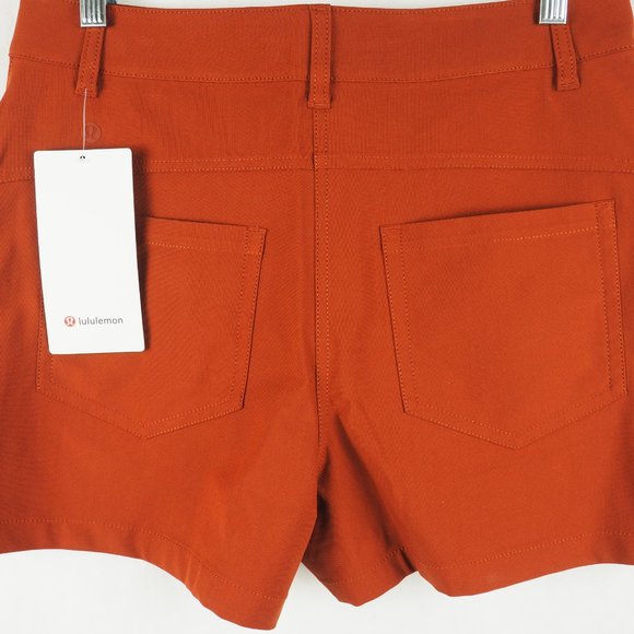 Lululemon Women's City Sleek High-Rise 5 Pocket Short 4" Dark Terracotta Size 30 - Picture 9 of 14